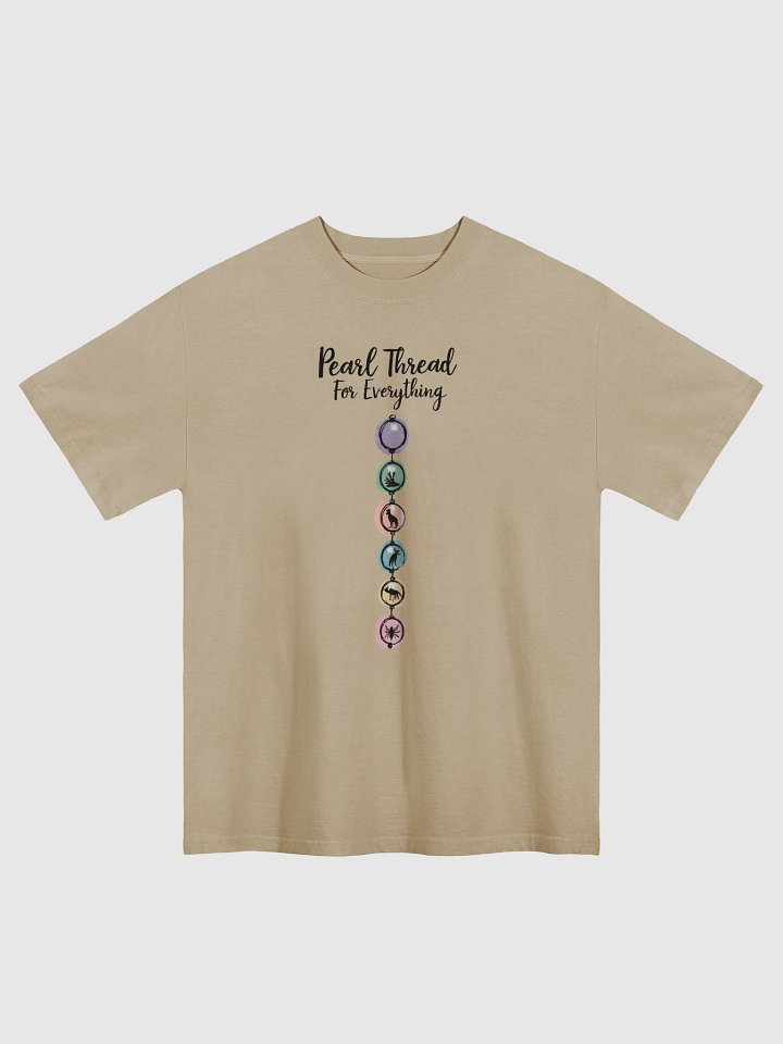 Colorful Bohemian Pearl Thread | Animal-Inspired Oversized Faded T-Shirt product image (2)