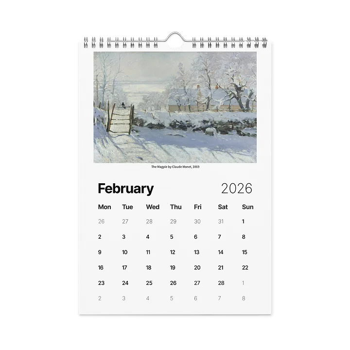 2026 Wall Calendar – Art Masterpieces product image (2)