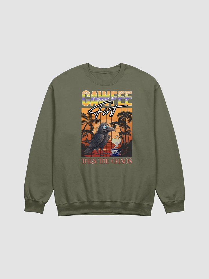 Cawfee First Then The Chaos Crewneck Sweatshirt product image (13)