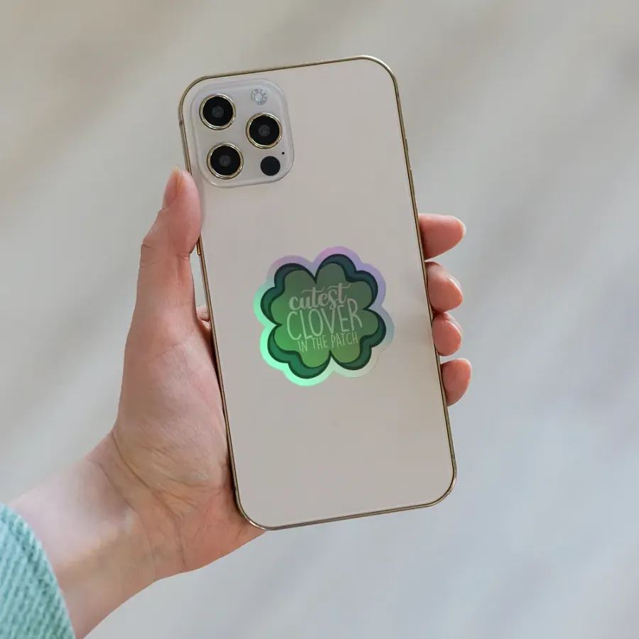 cutest clover: Cut Holographic Sticker product image (8)