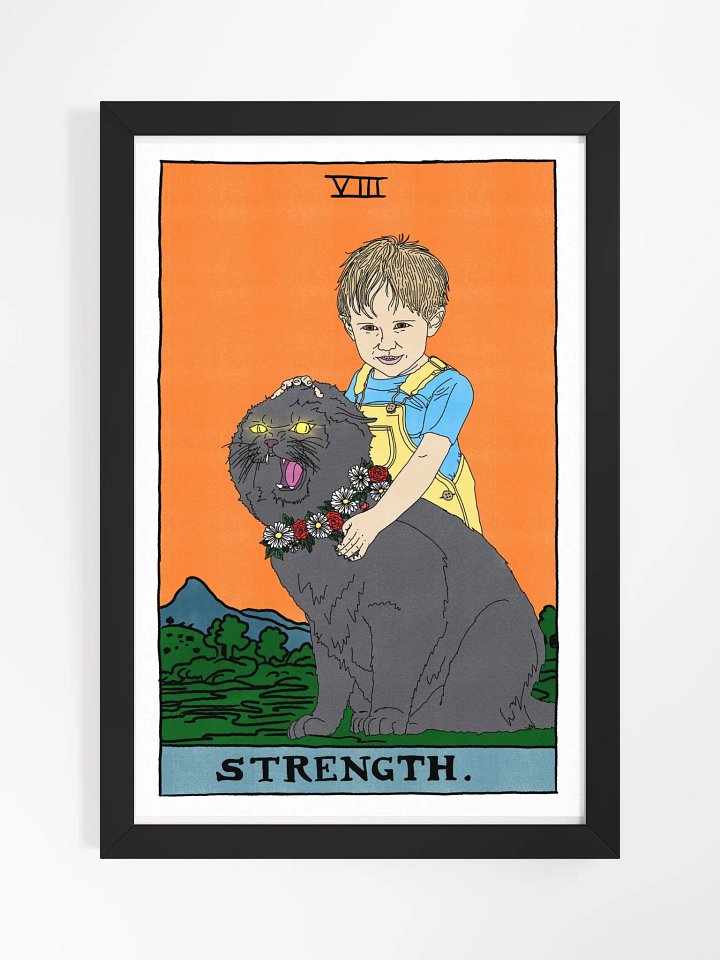 Gage and Church Strength Tarot Card Framed Print product image (1)