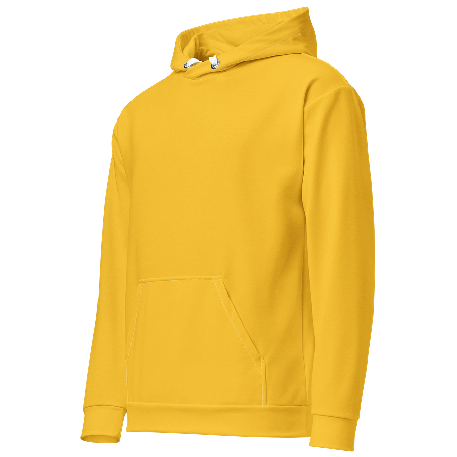 Mustard Yellow Solid Color Eco Friendly Pullover Unisex Hoodie product image (2)