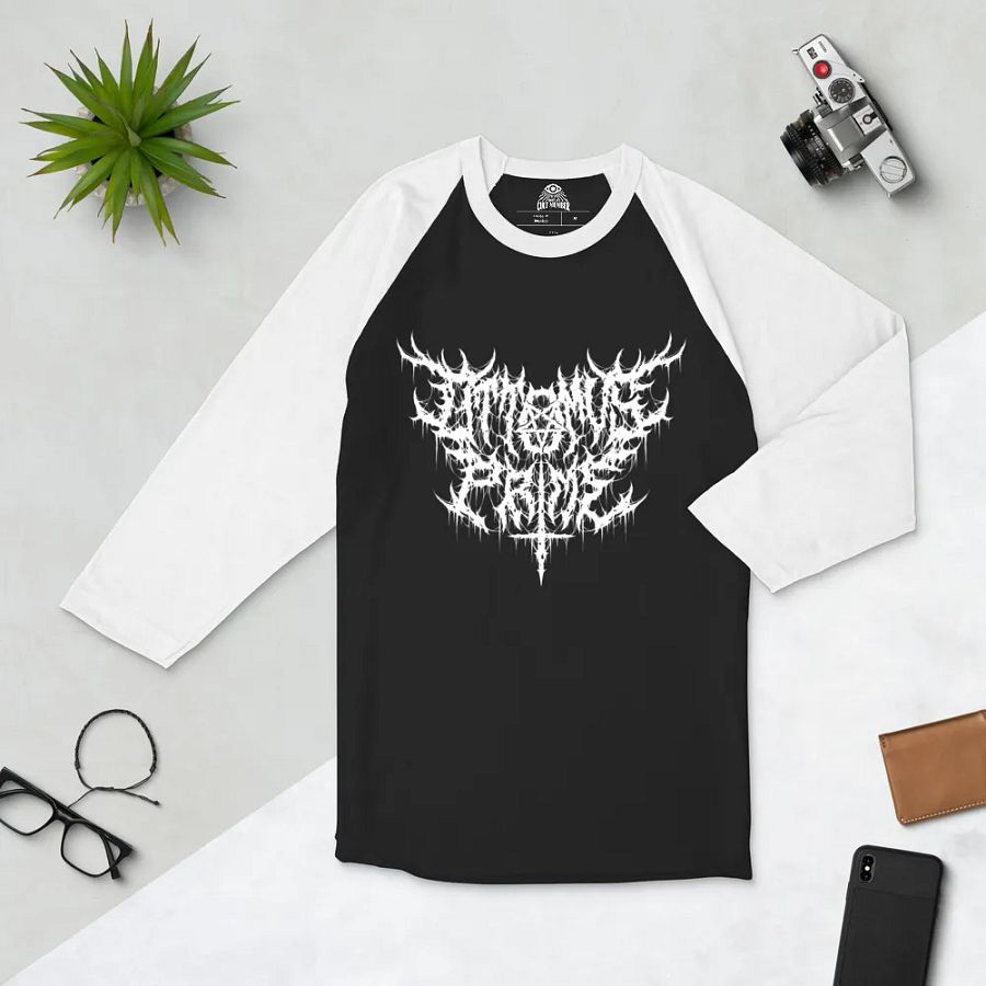 Ottomus Prime Metal Logo Baseball Tee (White Logo) product image (3)