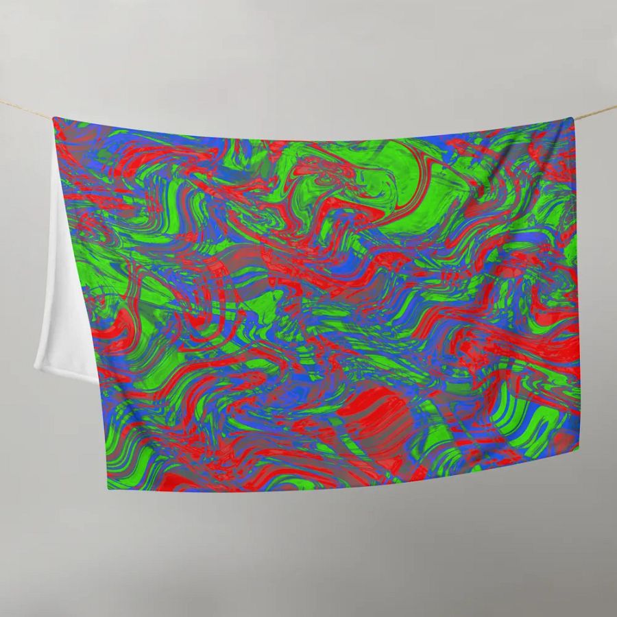 Techno Pattern Throw Blanket | Rave Pattern Throw Blanket product image (9)