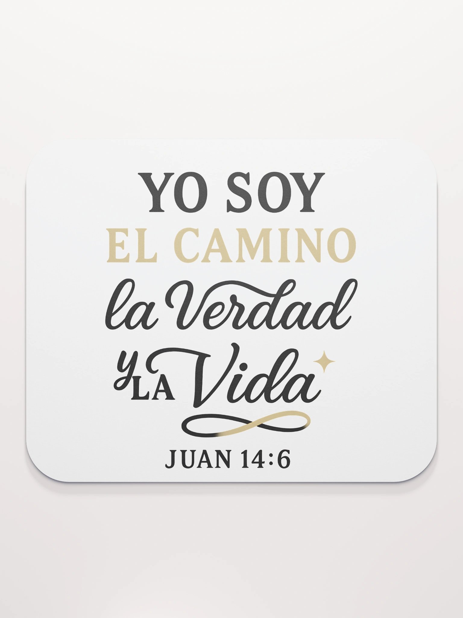 Faith Mouse Pad – “Yo Soy el Camino, la Verdad y la Vida” – Spanish Christian Design product image (2)