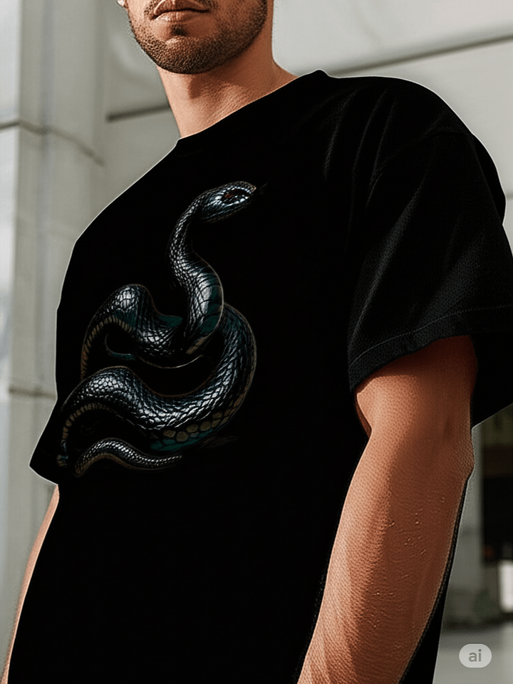 Glossy Serpent Coiled T-Shirt product image (2)