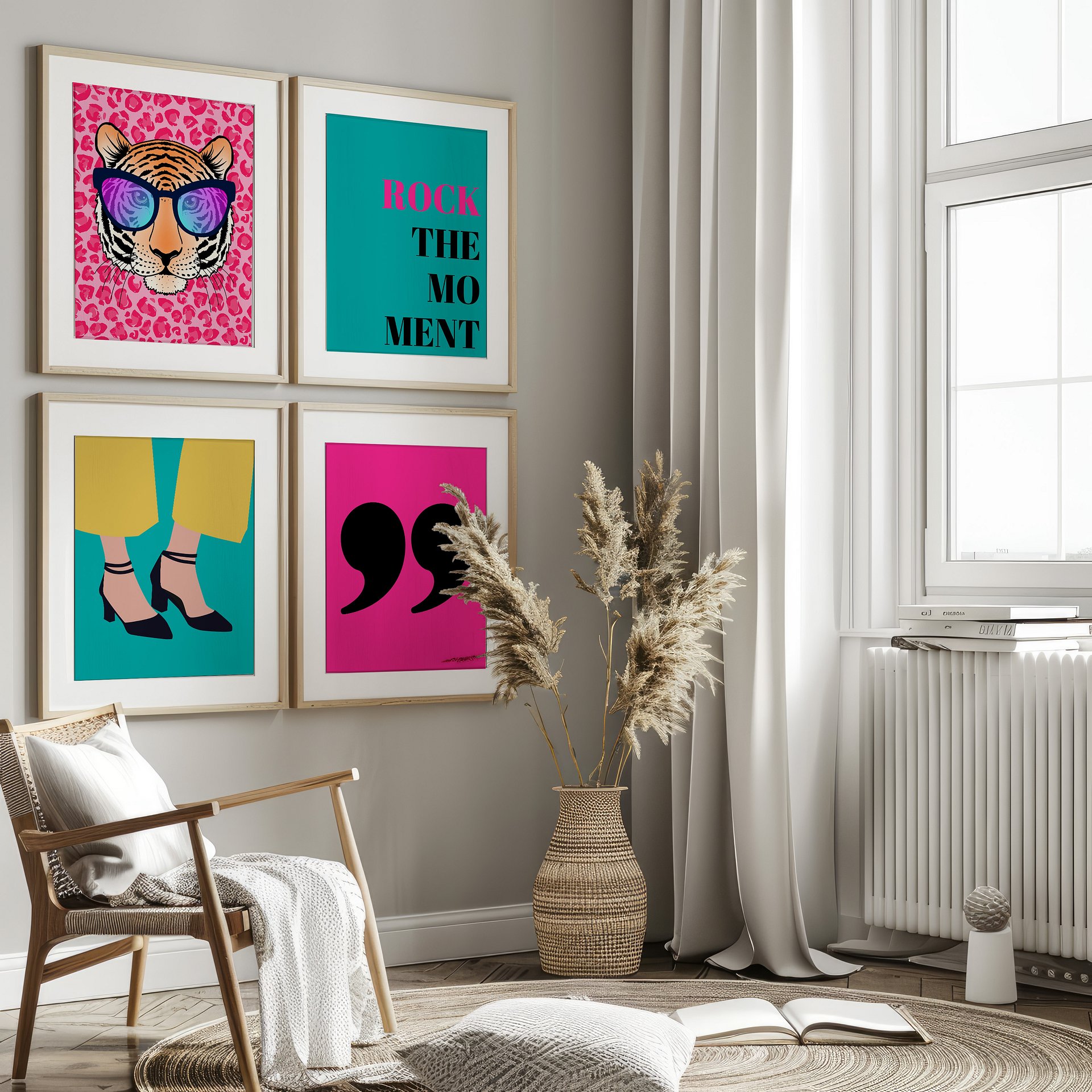 Rock The Moment Retro Gallery Wall Set of 6 DIGITAL Prints product image (4)
