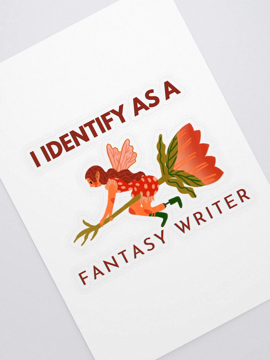 I Identify as a Fantasy Writer Fairy Sticker product image (1)