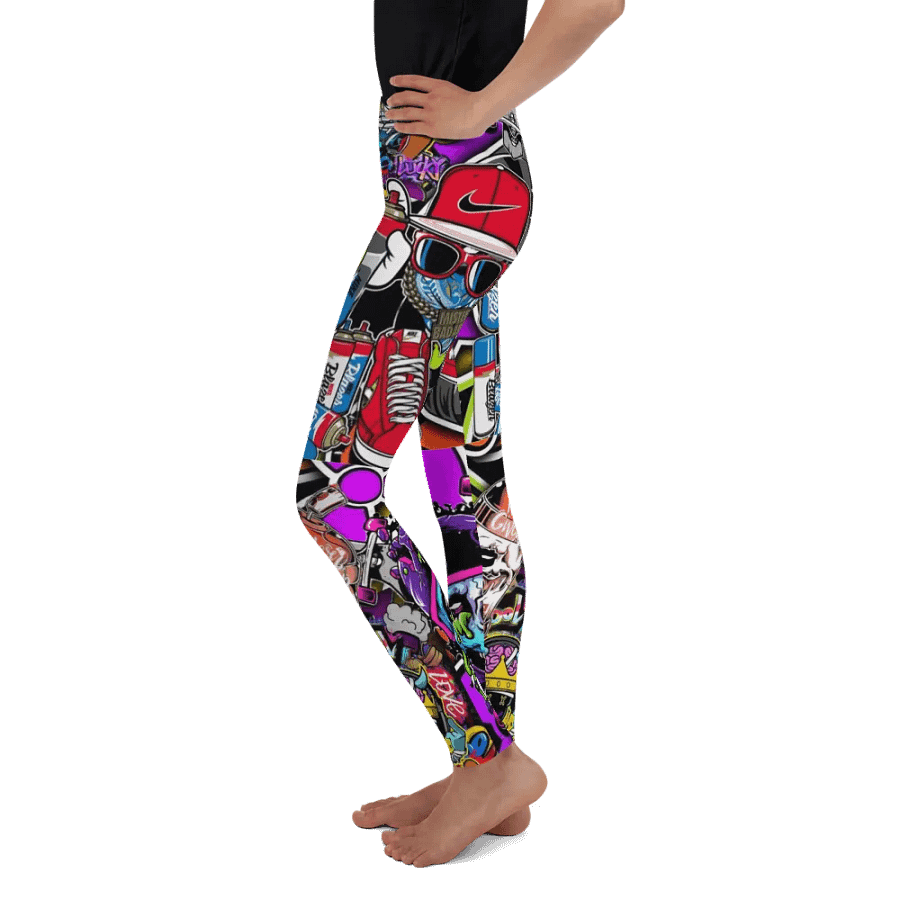 Kids Leggings – Graffiti Style Print for Urban & Trendy Fashion product image (9)