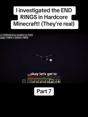 I investigated the end rings in hardcore Minecraft! Watch the full video on YouTube at LockDownLife. Link in bio! #Minecraft #minecrafthardore #lockdown #lockdownlife #hardcore #end#rings #endrings #real #fyp 