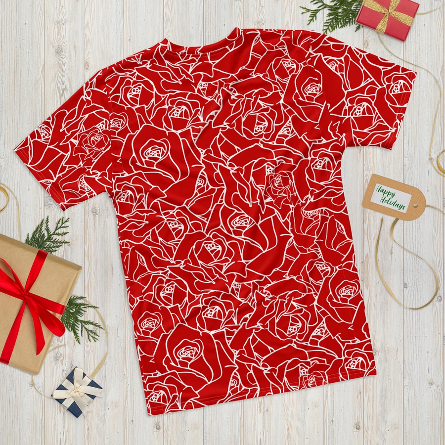 Loads of Roses · red-white crew neck t-shirt product image (12)