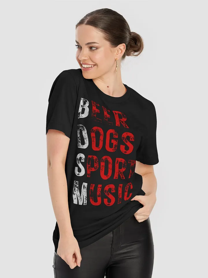 Beer Dogs Sports Music T-Shirt - Funny Red BDSM Gift Tee product image (2)