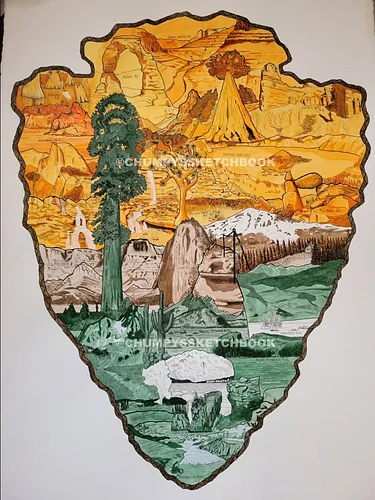 With my inktober national parks project #complete, here is the final product, and I am so proud of and happy with how it came...