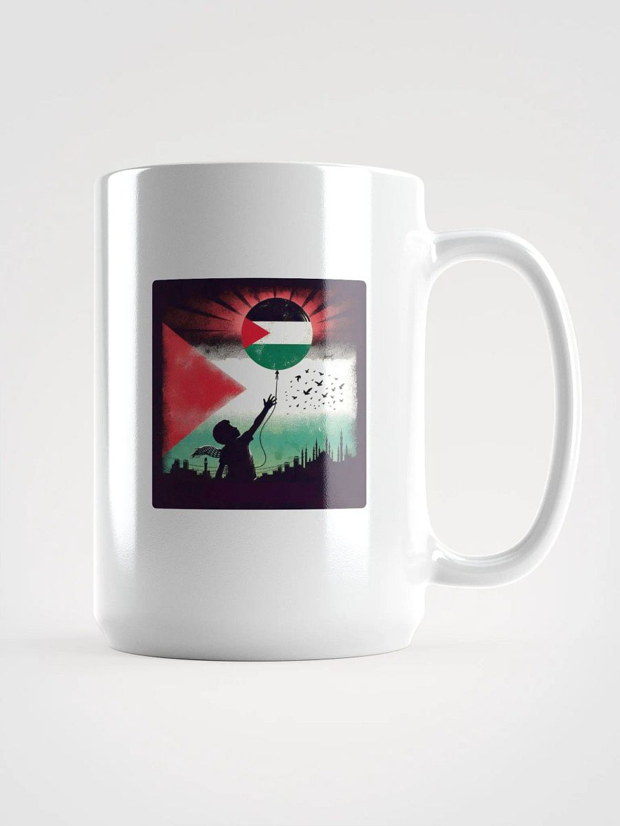 Palestinian Flag Balloon Mug | Free Palestine AI Work product image (1)