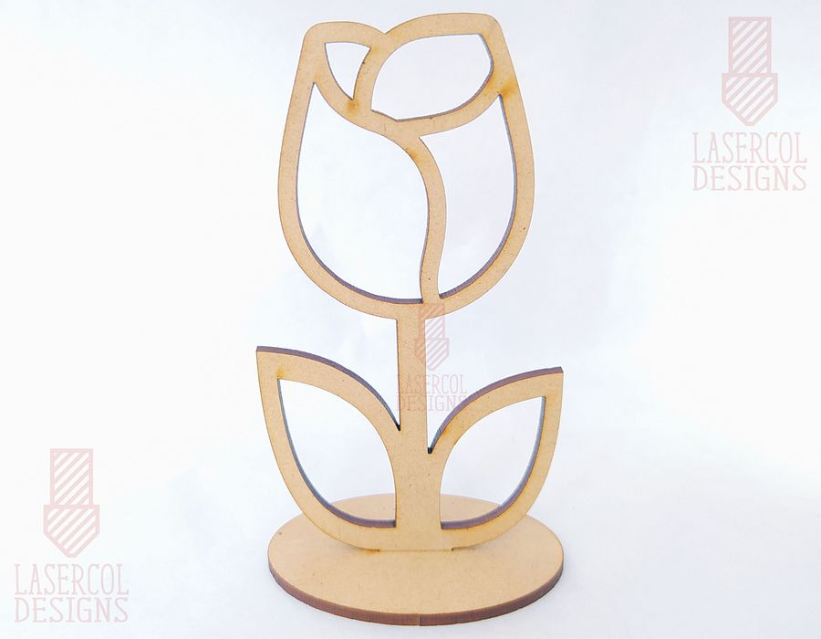 Flowers - Set 4 - (Two Sizes, Five Styles) - Laser Cut Files product image (8)