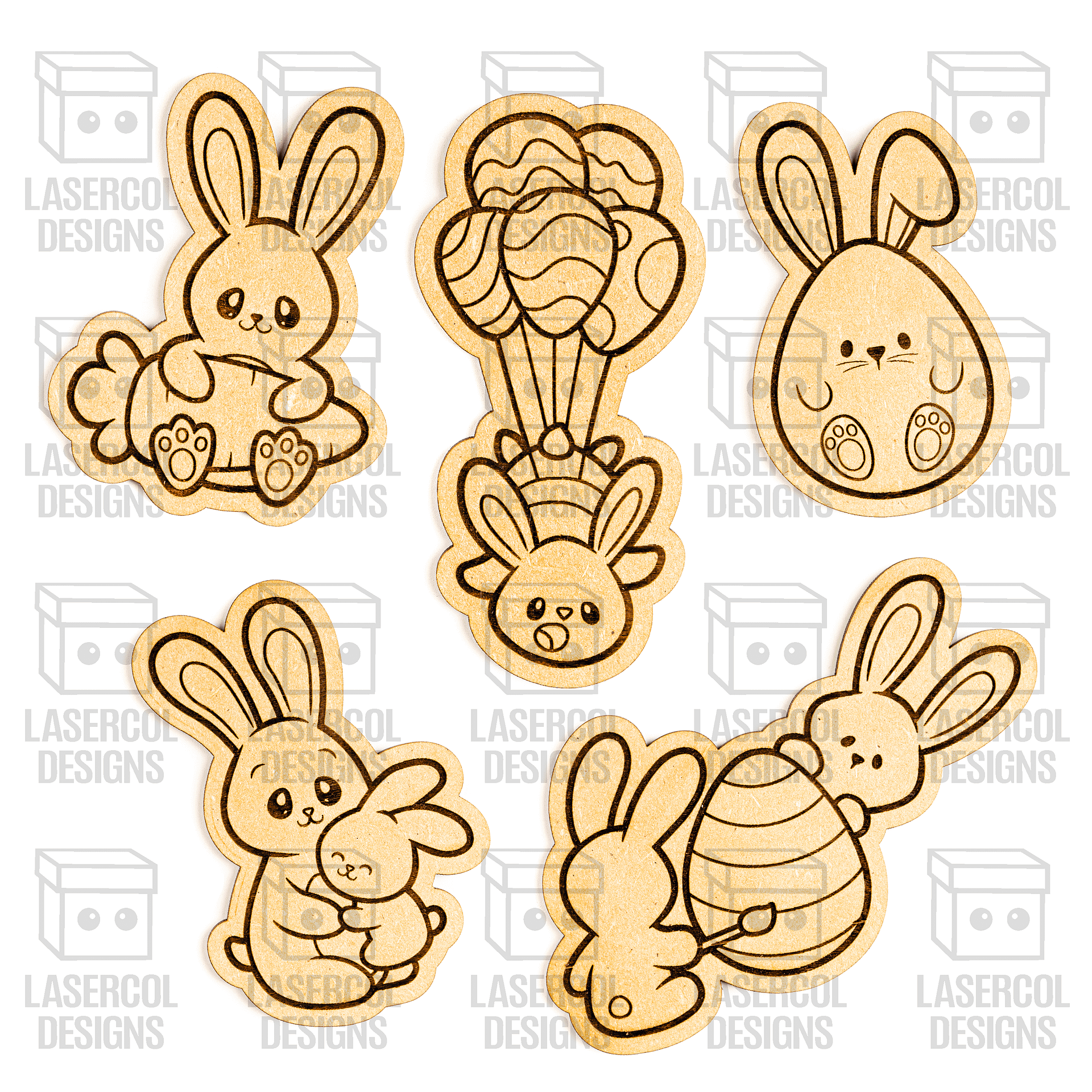 Easter Bunny DIY Paint Kit Set 8 V2- Laser Cut Files product image (4)