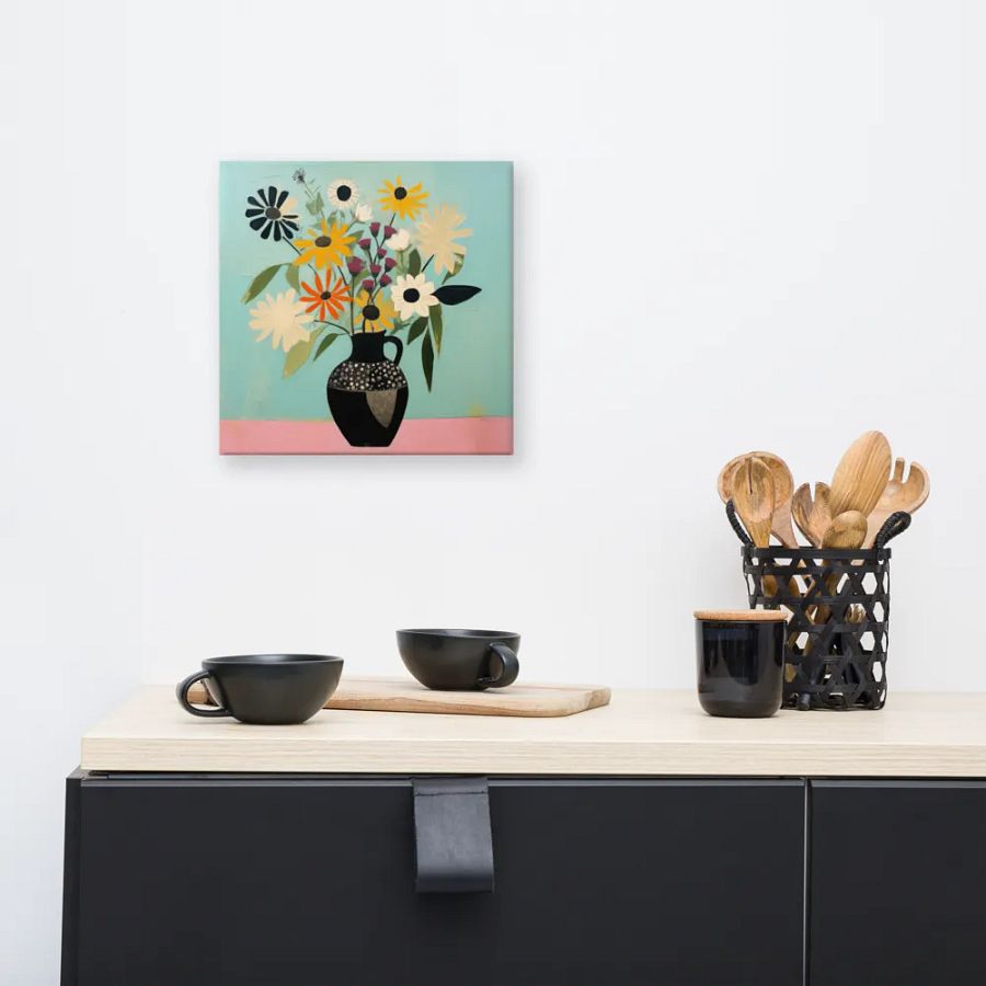 Art2401-56 Vase Flowers Still Life - Canvas Print - sm product image (5)