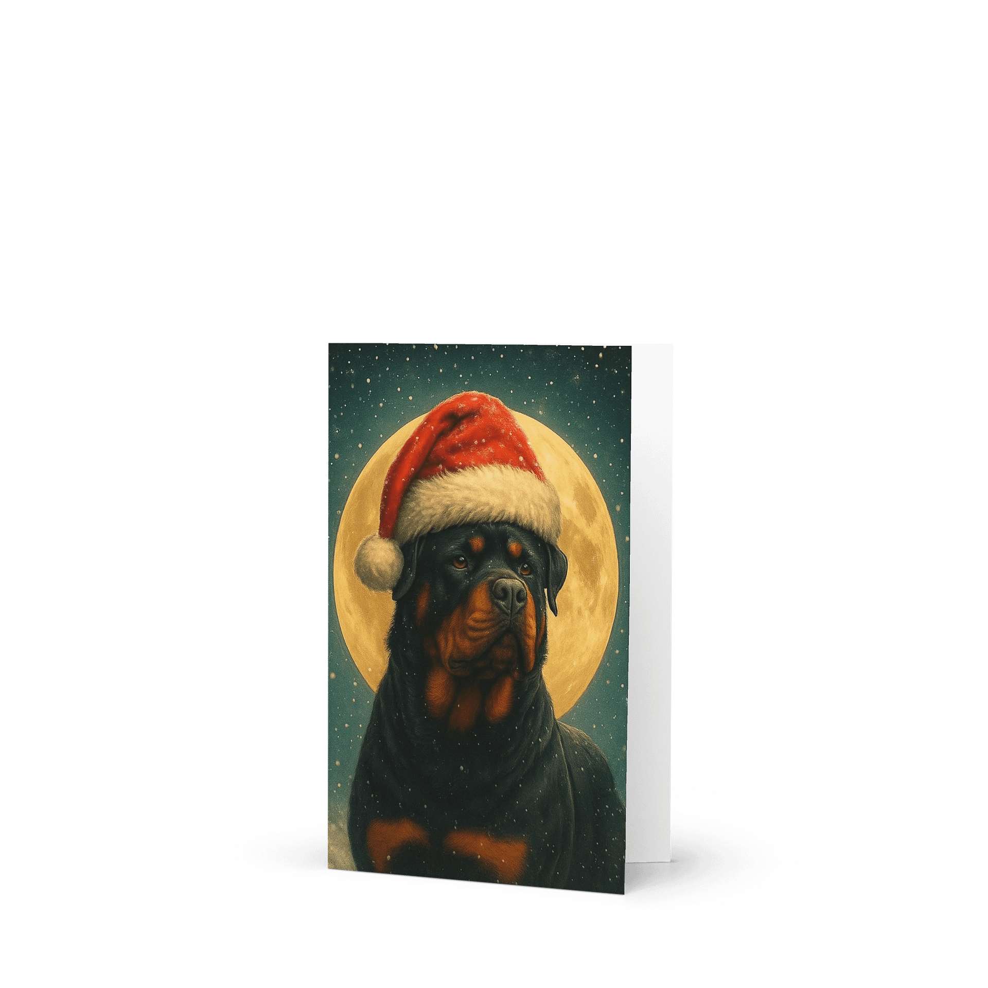 Festive Rottweiler Santa Holiday Card product image (1)