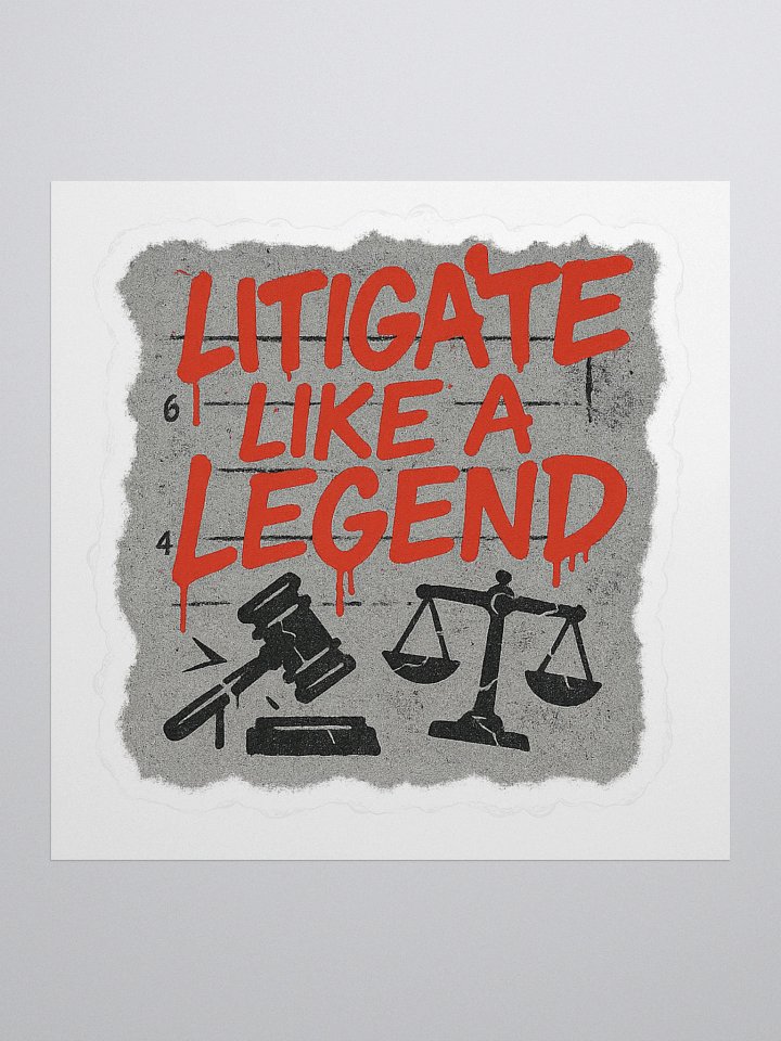 Litigate Like A Legend Kiss-Cut Sticker product image (1)