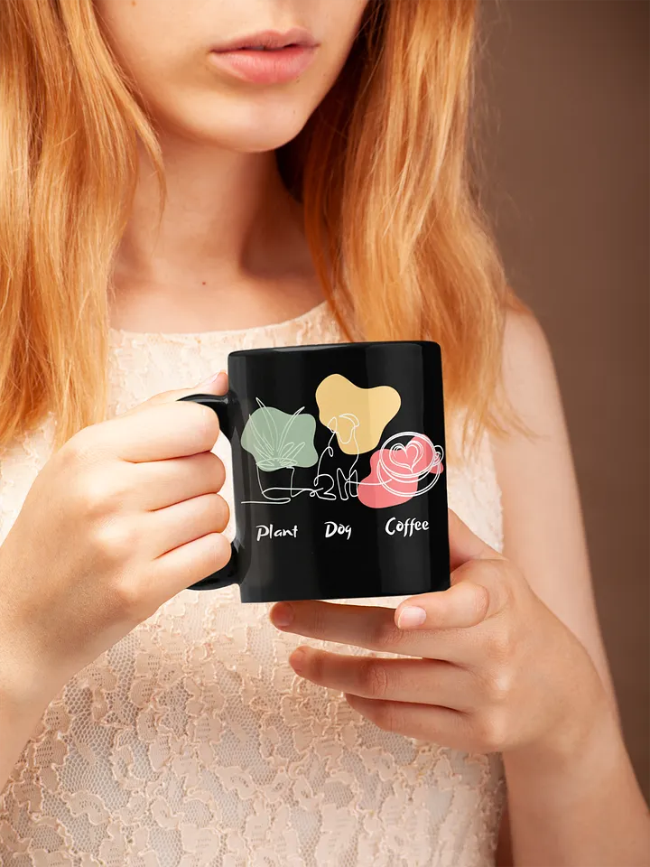 Abstract Plant Dog Coffee Mug product image (1)