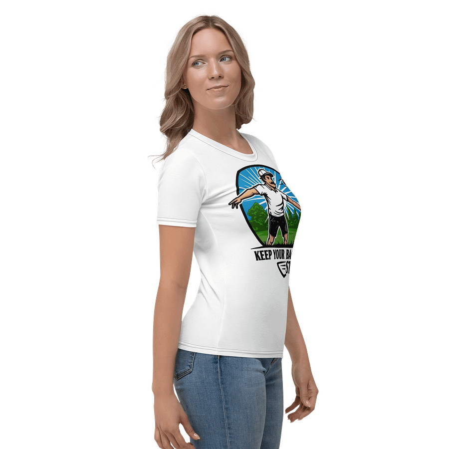 Fancy Lads Women's White T-shirt "Keep Your Backhand Strong" product image (5)