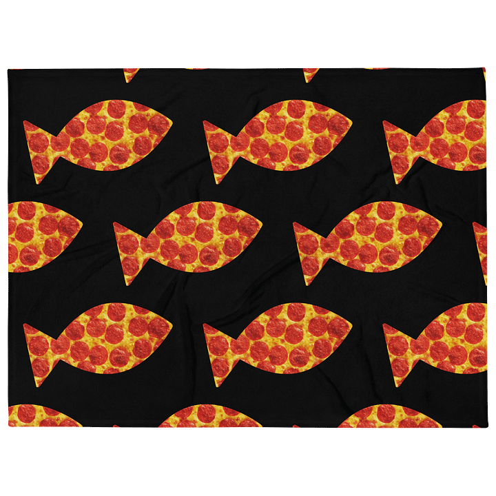 Pizzafish School Throw Blanket product image (1)