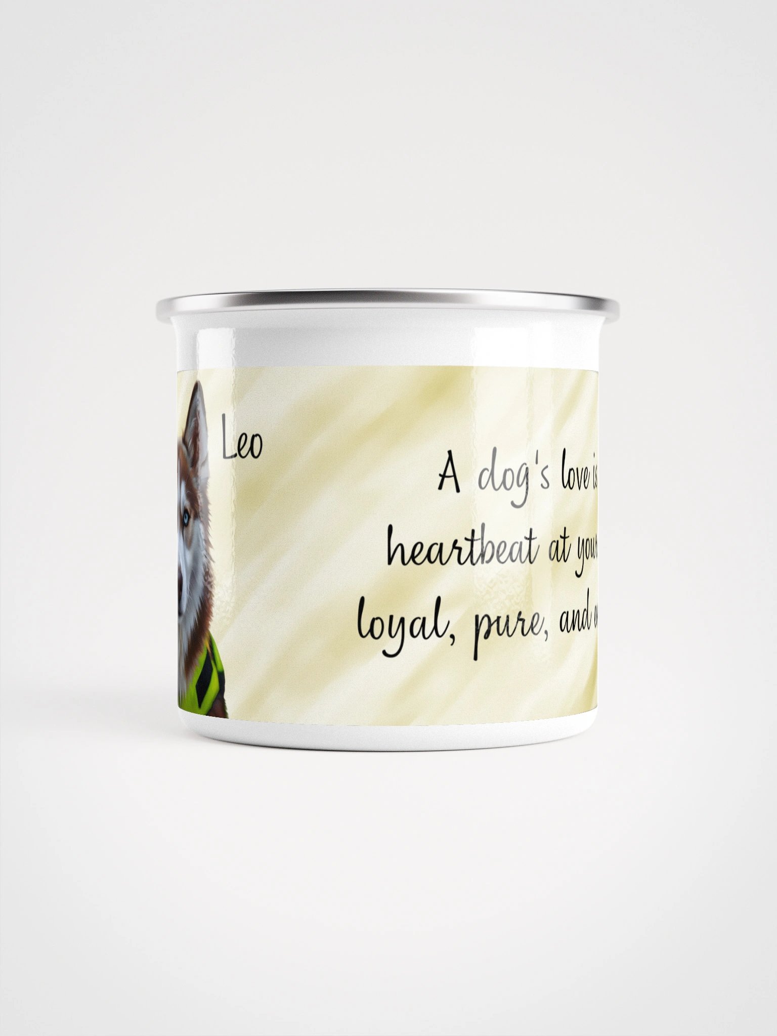 YOUR BEST FRIEND! / ENAMEL MUG 12oz WITH PERSONALIZED NAME product image (2)