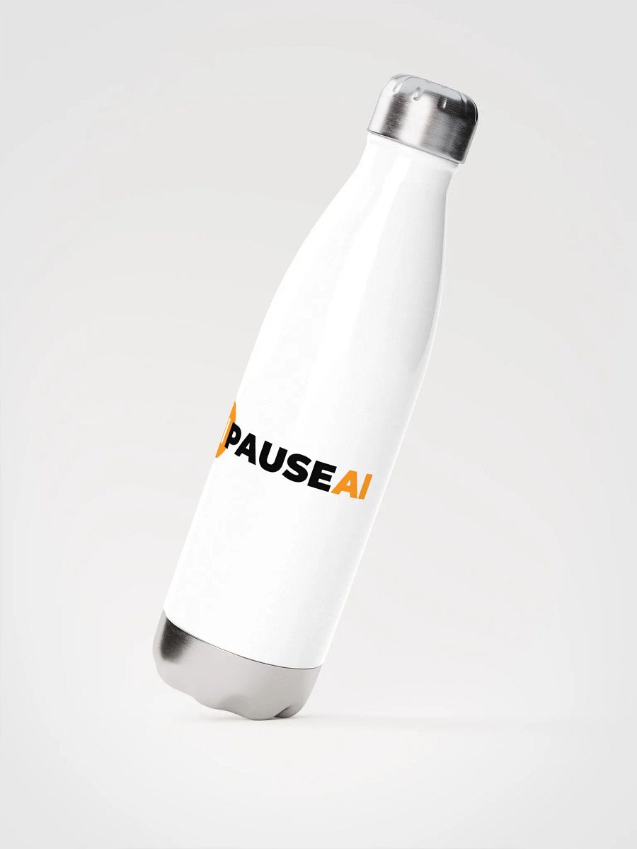 White PauseAI Water Bottle product image (2)