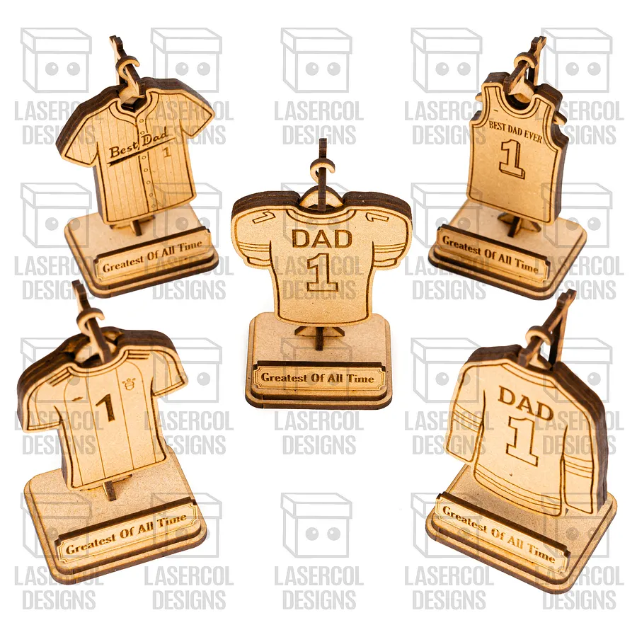 Father's Day Gift Sports Jersey Plaque Trophy For Dad - Laser Cut Files product image (10)