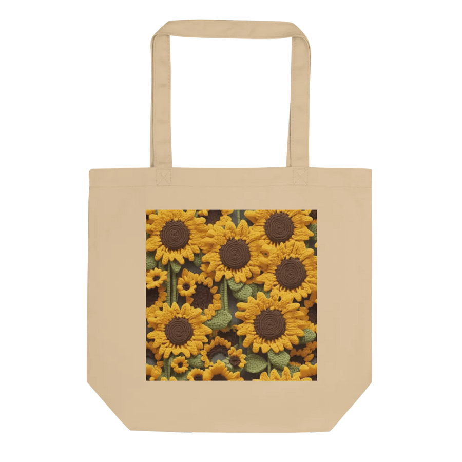 Crochet sunflower tote product image (1)