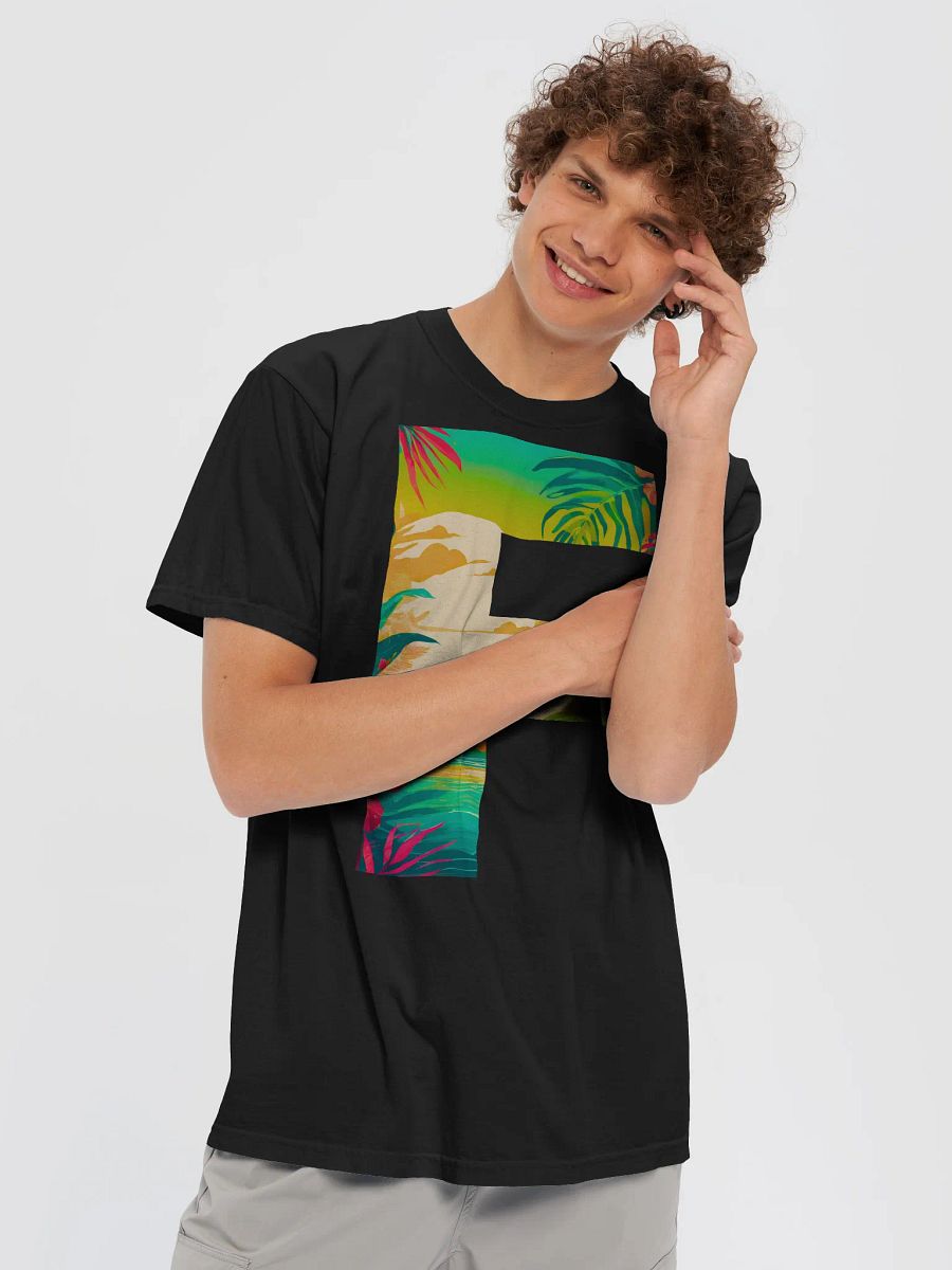 Tropical Sunset Paradise T-Shirt (Letter-F) product image (4)