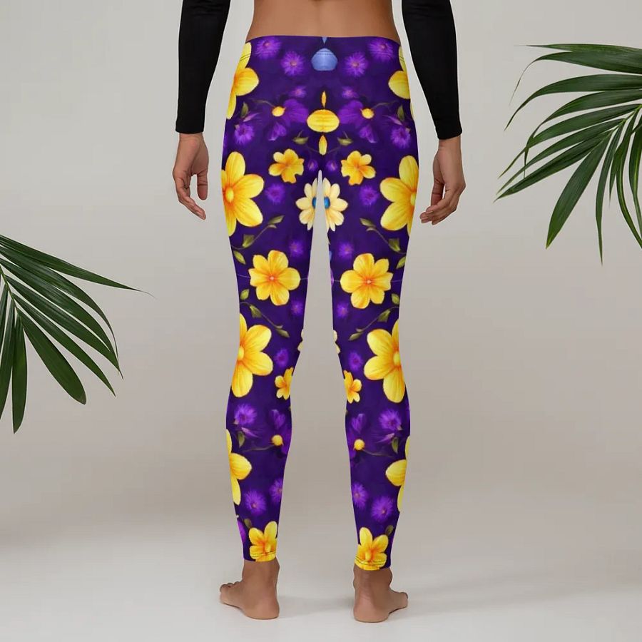 Leggings – Multi-Color Flowers Print for Vibrant & Playful Style product image (4)