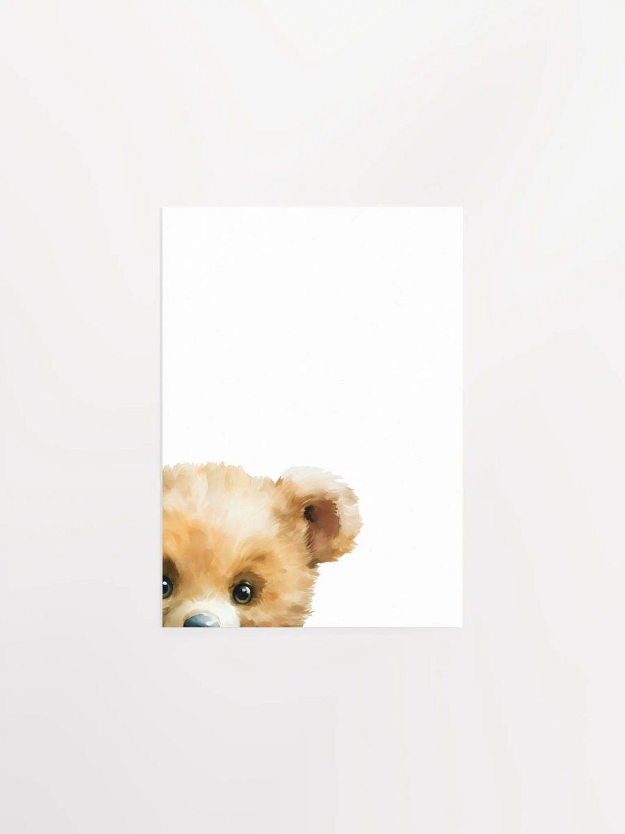 Woodland Shy Bear Peek a Boo Print product image (2)