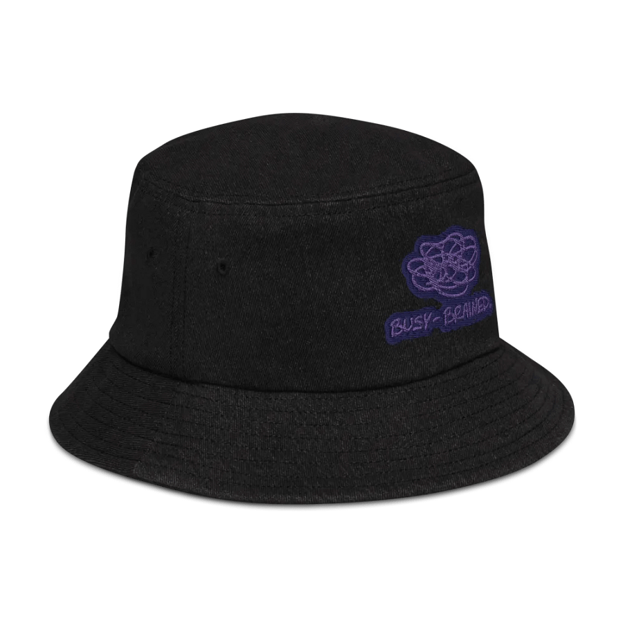 BUSY-BRAINED (night) denim bucket hat product image (3)