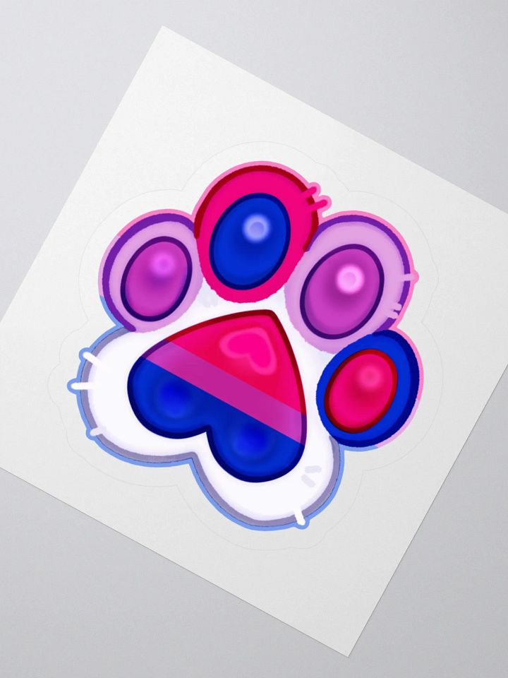 Bisexual Pride Paw Print Kiss Cut Stickers product image (2)