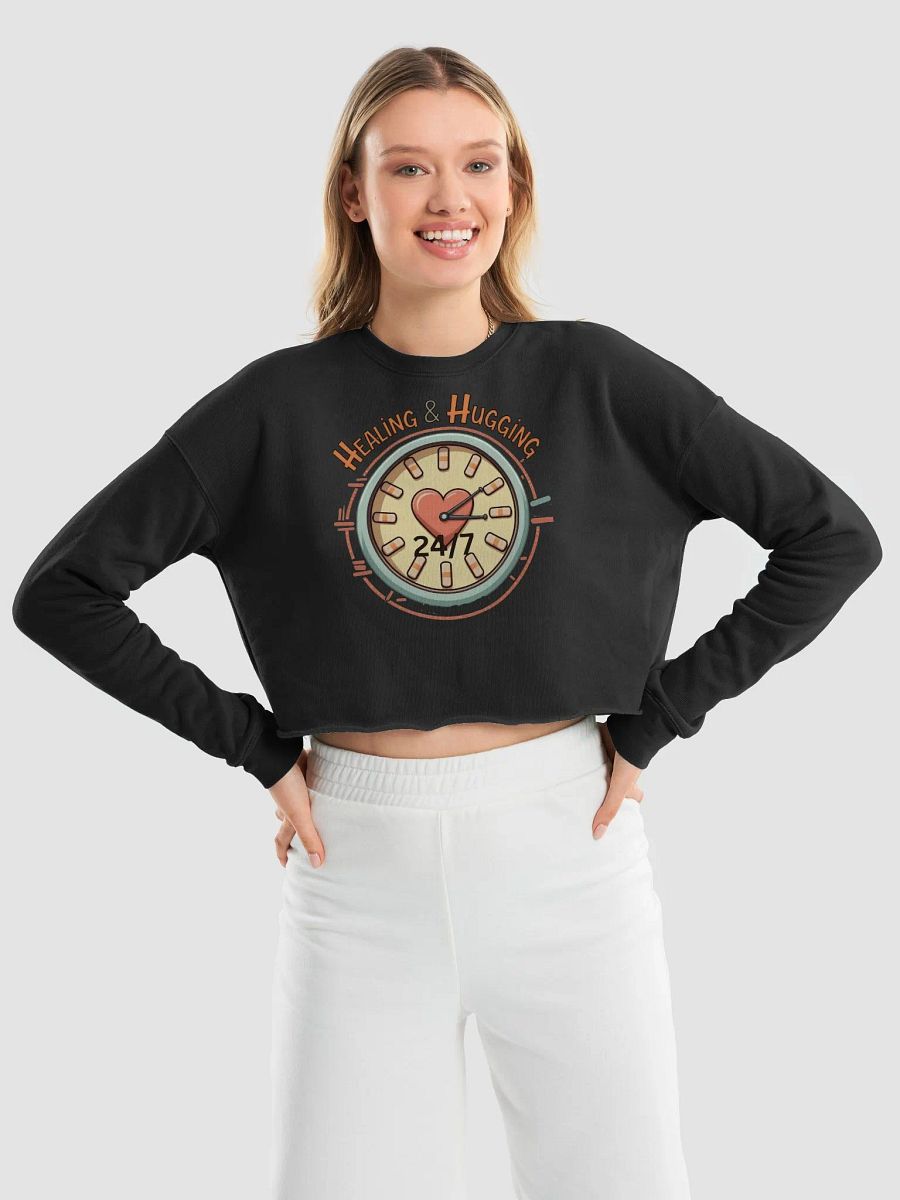 Healing & Hugging 24/7 Crop Sweatshirt product image (45)