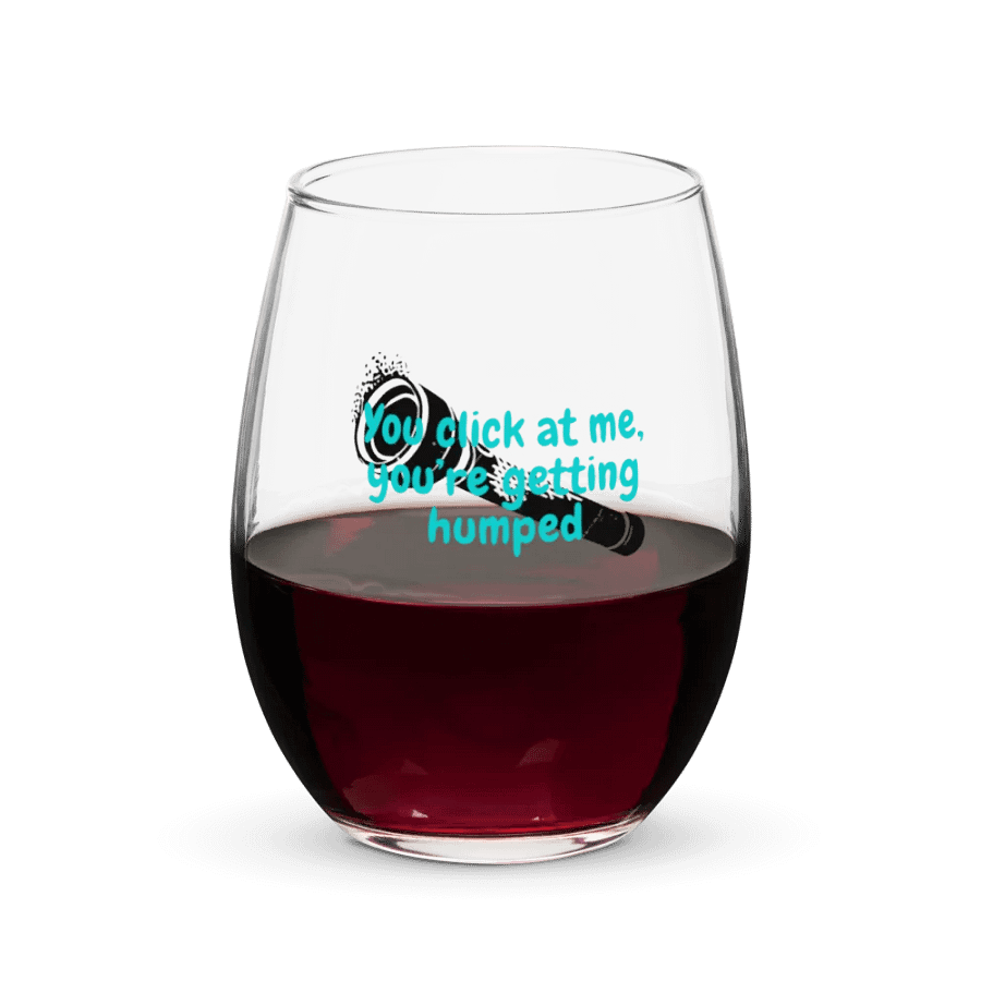 Click at me, I dare you Wine Glass product image (5)