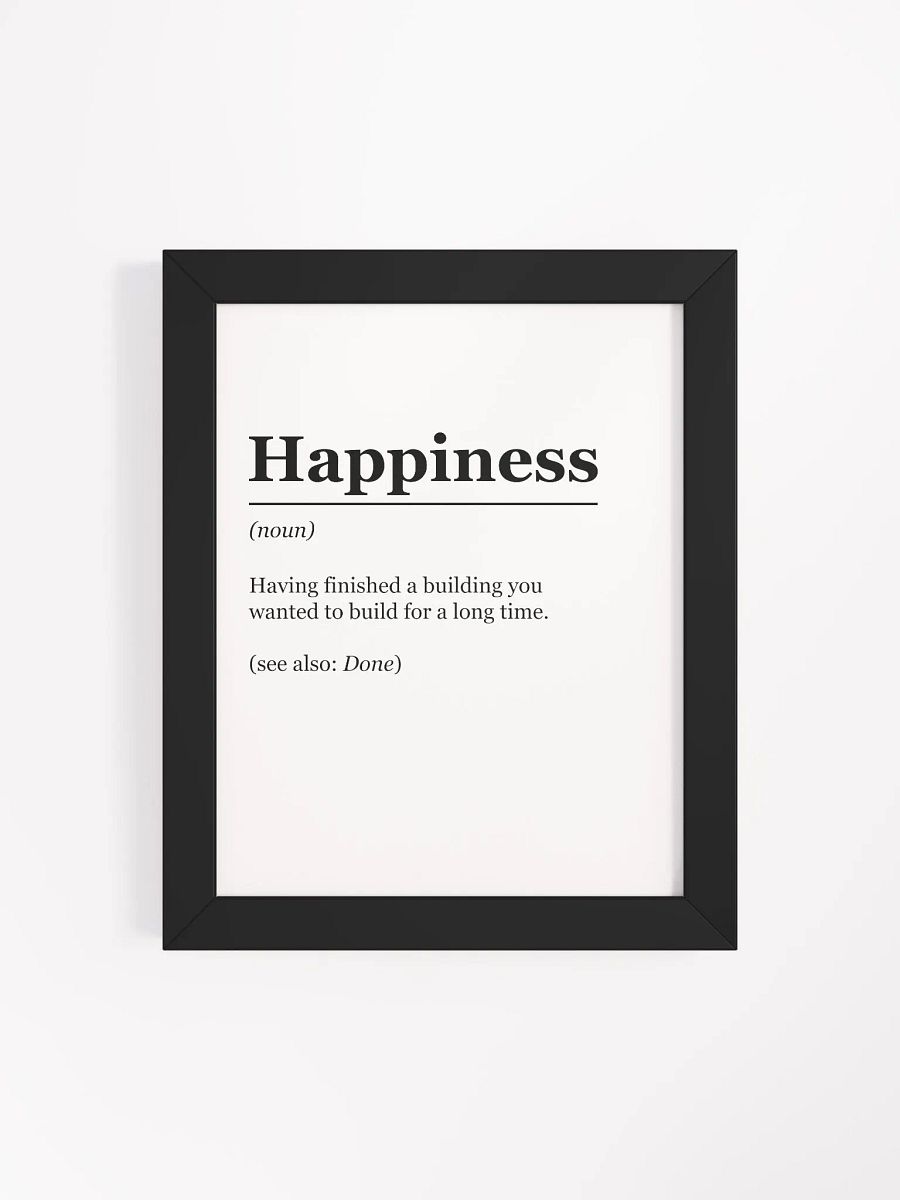 "Happiness: Defined" Framed Poster product image (4)