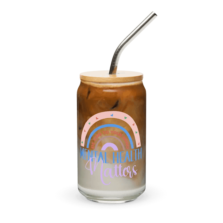 Be Kind To Your Mind - Mental Health Matters -Can-Shaped Glass product image (2)