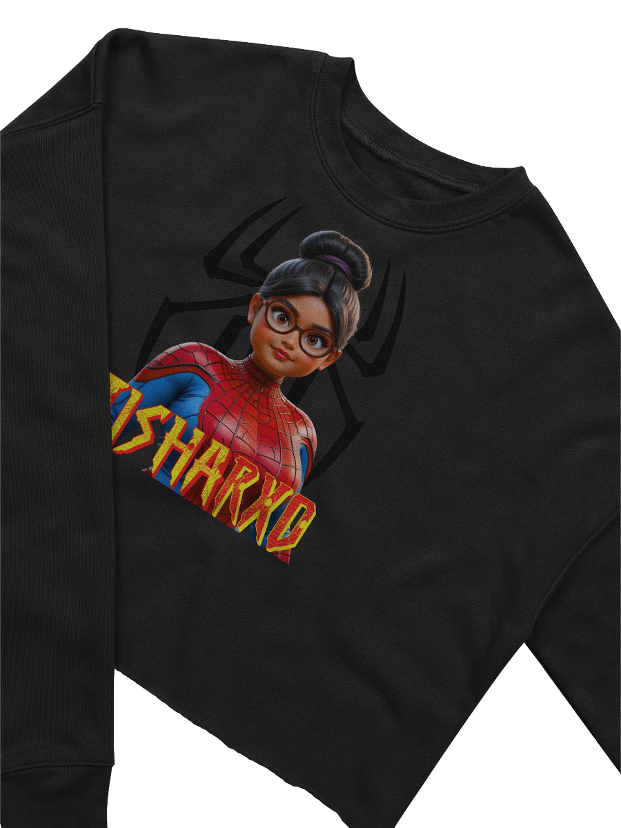 TishaRXO Spider-Girl Women's Fleece Crop Sweatshirt product image (3)