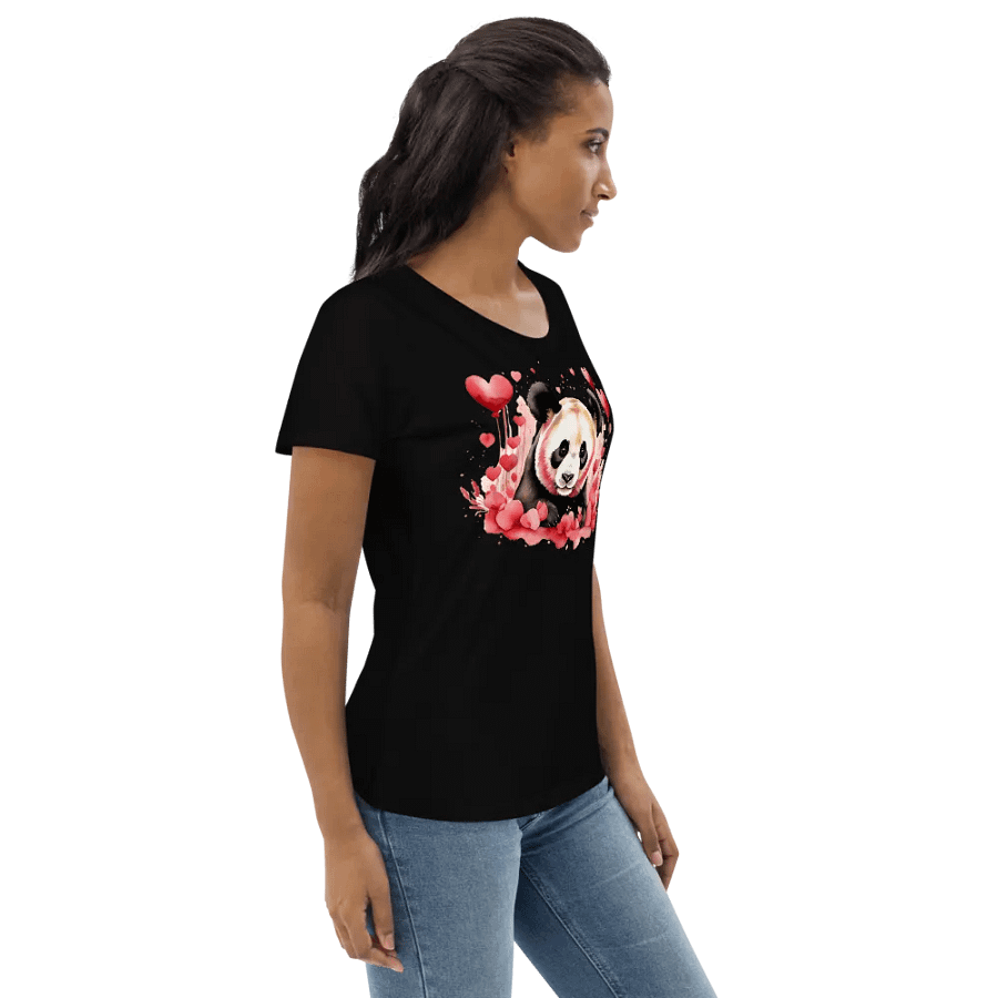 Panda Perfection: Playful Women's Fitted Tee product image (5)