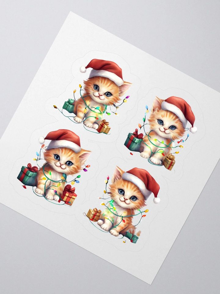 Santa Kittens Kiss Cut Stickers product image (8)
