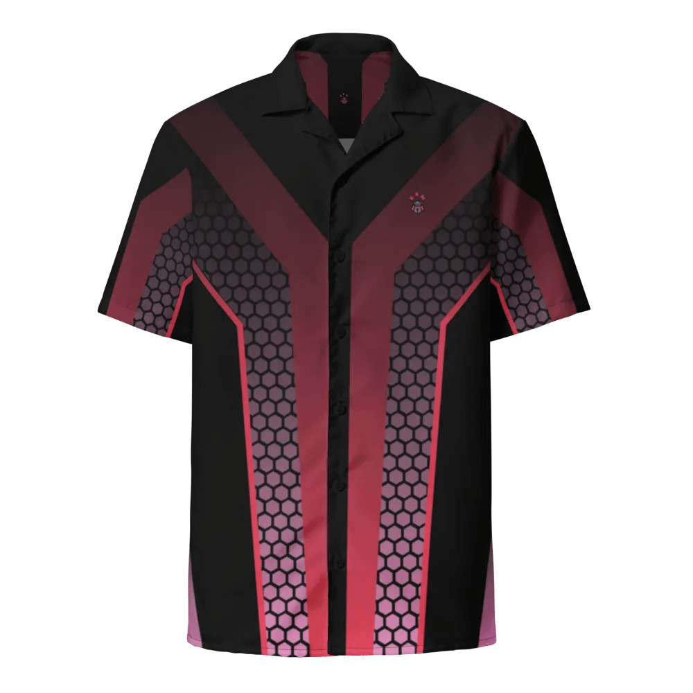 Black and Purple Blessed by God Button-up Shirt product image (2)