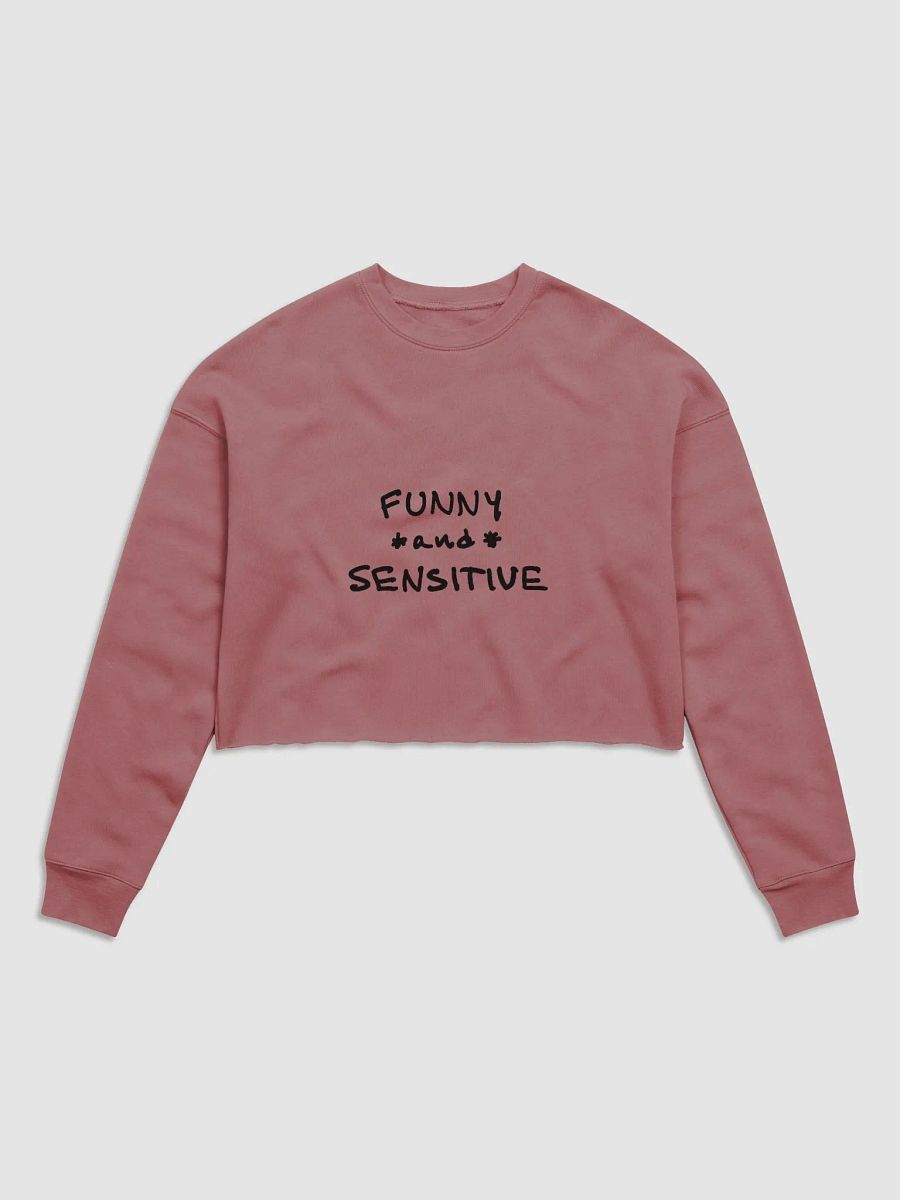 FUNNY *and* SENSITIVE printed cropped crewneck product image (2)