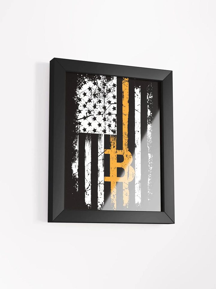 Bitcoin Flag Wall Art White product image (8)