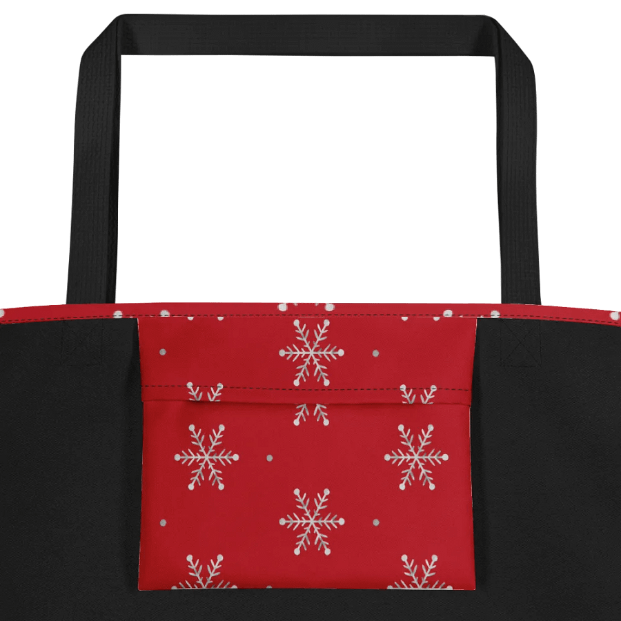 Red Snowflake Holiday Tote Bag product image (3)