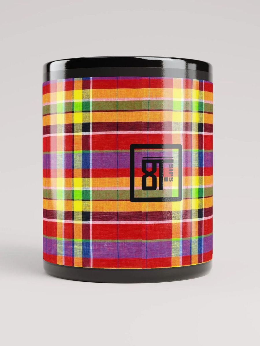 8T Sips Madras Black Glossy Mug product image (5)