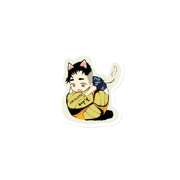 Arigato Neko Volleyball Magnet product image (1)