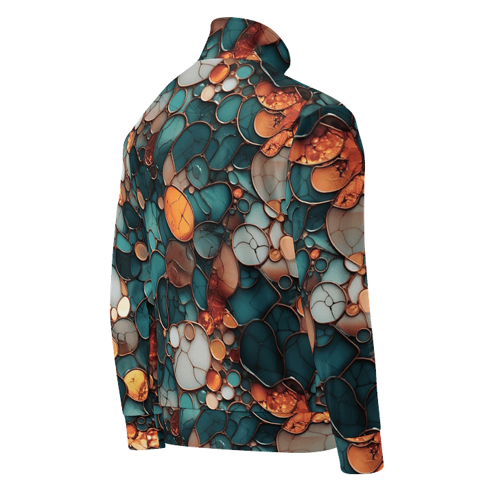 Abstract Gemstone Mosaic Pattern Unisex Track Jacket product image (2)