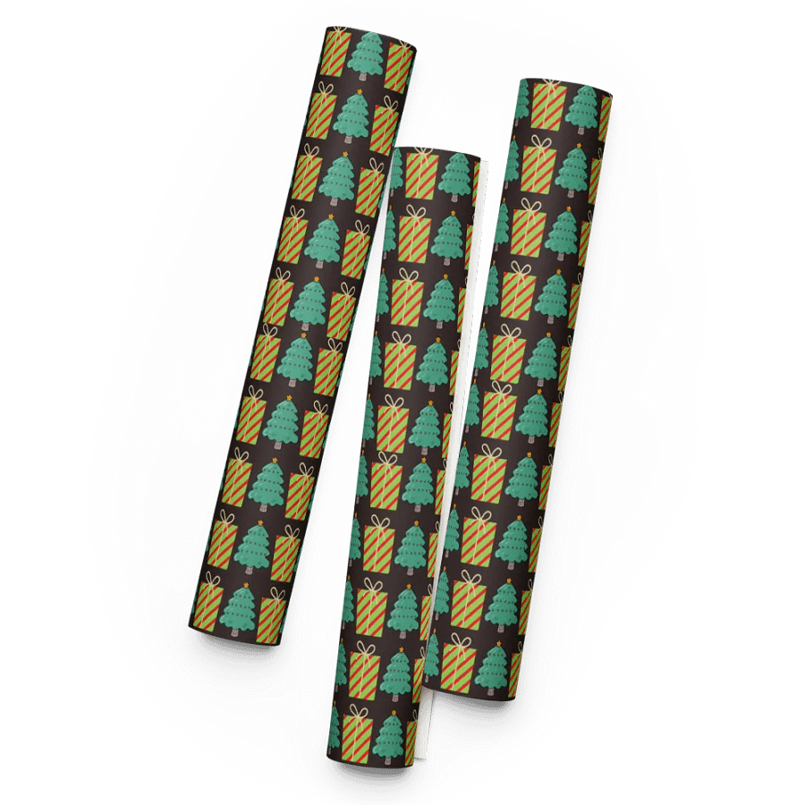 Christmas Trees and Presents Pattern Wrapping Paper product image (3)